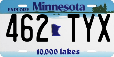 MN license plate 462TYX