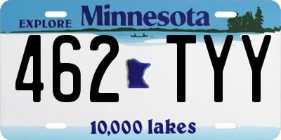 MN license plate 462TYY