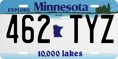 MN license plate 462TYZ