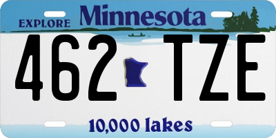 MN license plate 462TZE