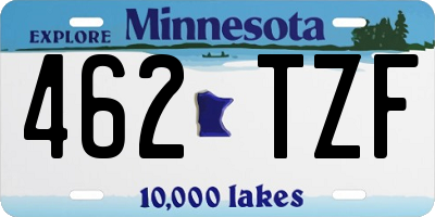 MN license plate 462TZF