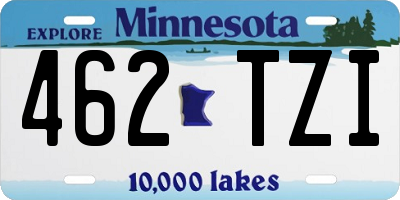 MN license plate 462TZI