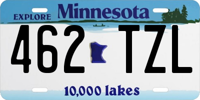 MN license plate 462TZL