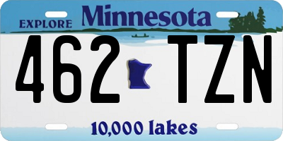 MN license plate 462TZN