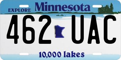 MN license plate 462UAC