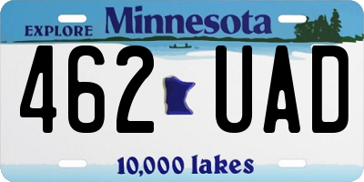 MN license plate 462UAD