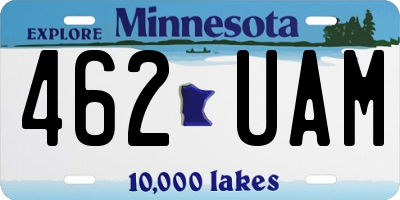 MN license plate 462UAM