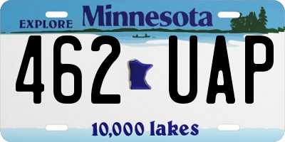 MN license plate 462UAP