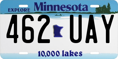 MN license plate 462UAY