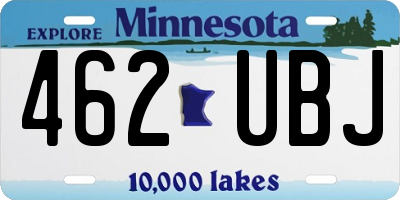 MN license plate 462UBJ