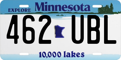 MN license plate 462UBL