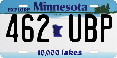 MN license plate 462UBP