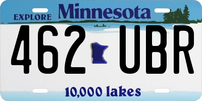 MN license plate 462UBR