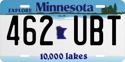 MN license plate 462UBT
