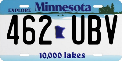 MN license plate 462UBV