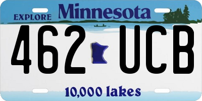 MN license plate 462UCB