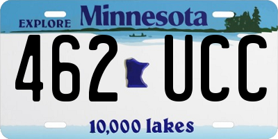 MN license plate 462UCC