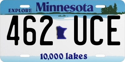 MN license plate 462UCE