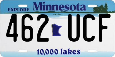 MN license plate 462UCF