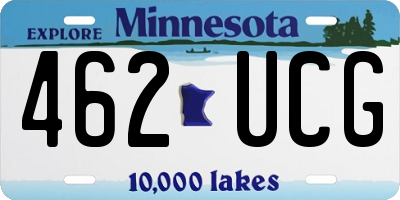 MN license plate 462UCG
