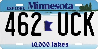 MN license plate 462UCK