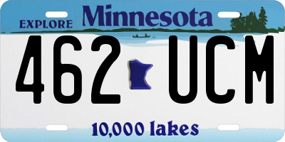 MN license plate 462UCM