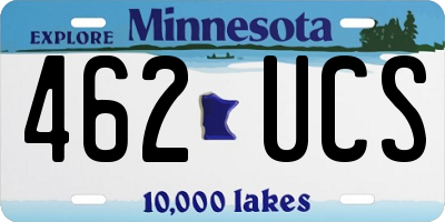 MN license plate 462UCS