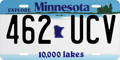 MN license plate 462UCV