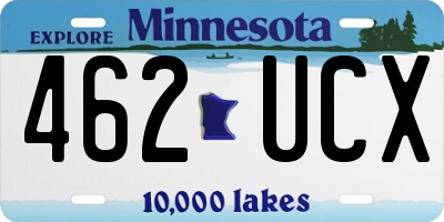 MN license plate 462UCX