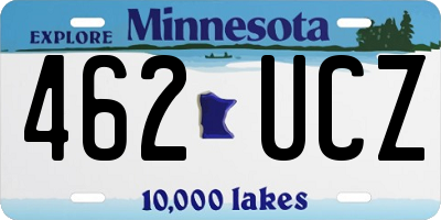 MN license plate 462UCZ