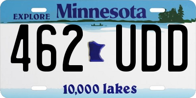 MN license plate 462UDD