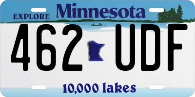 MN license plate 462UDF