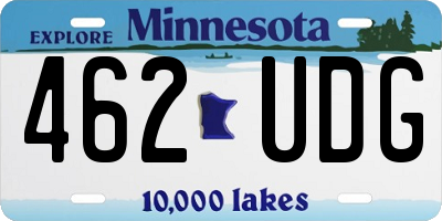 MN license plate 462UDG