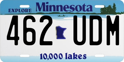 MN license plate 462UDM