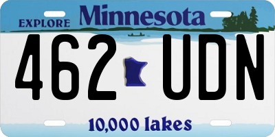 MN license plate 462UDN