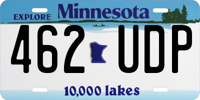 MN license plate 462UDP