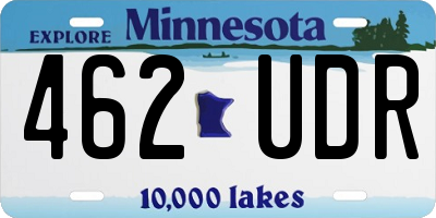 MN license plate 462UDR
