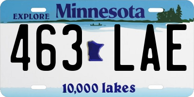 MN license plate 463LAE