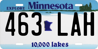 MN license plate 463LAH