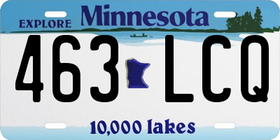 MN license plate 463LCQ
