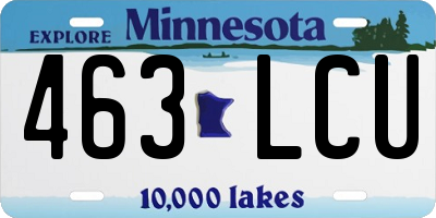MN license plate 463LCU