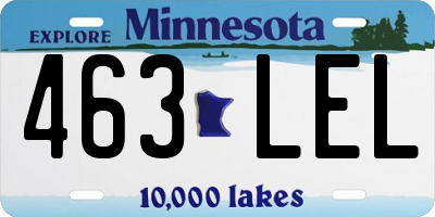 MN license plate 463LEL