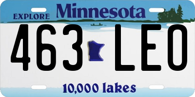 MN license plate 463LEO