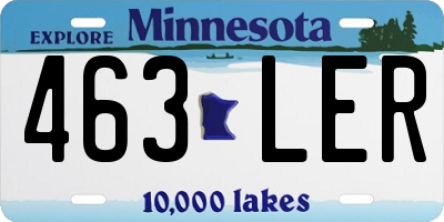 MN license plate 463LER