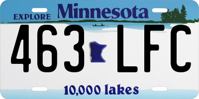 MN license plate 463LFC