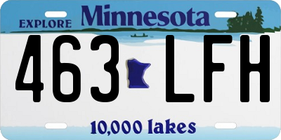 MN license plate 463LFH