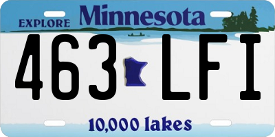MN license plate 463LFI