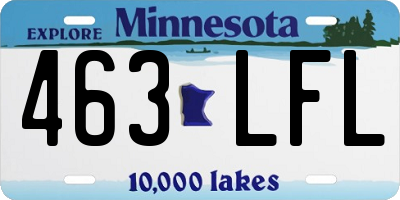 MN license plate 463LFL