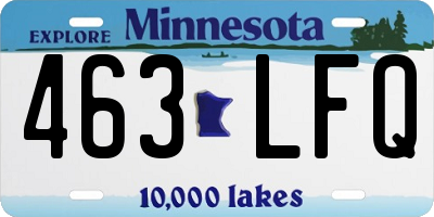 MN license plate 463LFQ