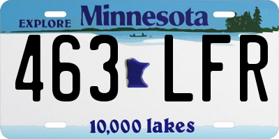 MN license plate 463LFR